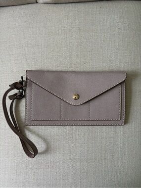 Dooney & Bourke Taupe Envelope Wristlet Wallet